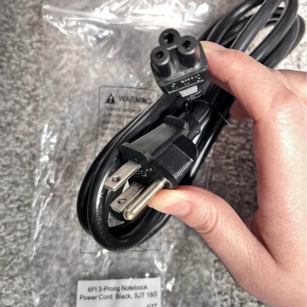 6Ft 3-Prong Notebook Power Cord